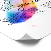 Gandhi inspirierende Zitat farbenfrohe Feder Art Poster (Ecke)