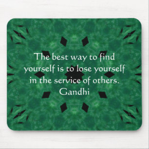Gandhi-inspirierendes Zitat zur Selbsthilfe Mousepad