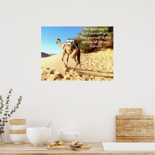 Gandhi-inspirierendes Zitat zur Selbsthilfe Poster (Küche)