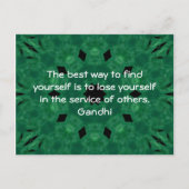 Gandhi-inspirierendes Zitat zur Selbsthilfe Postkarte (Vorderseite)
