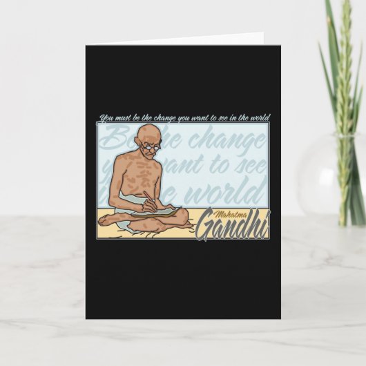 Gandhi ist das Änderungs-Zitat Karte (Vorderseite)