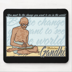 Gandhi ist das Änderungs-Zitat Mousepad