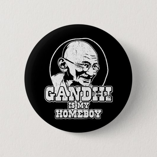 Gandhi ist mein Homeboy Button (Vorderseite)