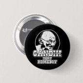 Gandhi ist mein Homeboy Button (Vorne & Hinten)