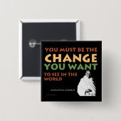 Gandhi Knopf Button (Vorne & Hinten)