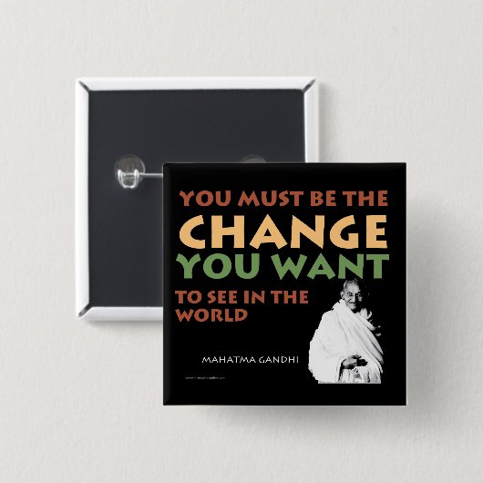 Gandhi Knopf Button (Vorne & Hinten)