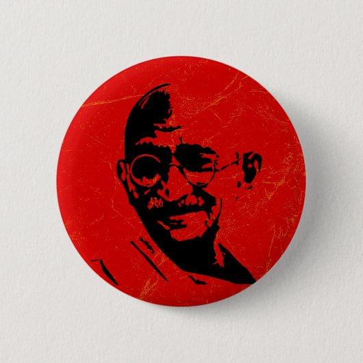 Gandhi Knopf Button (Vorderseite)