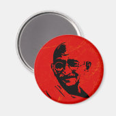 Gandhi Magnet (Vorderseite/Rückseite)