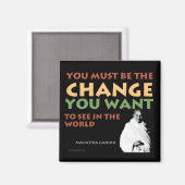 Gandhi Magnet (Vorderseite/Rückseite)