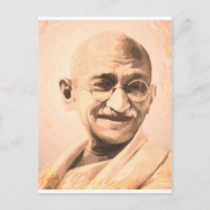 Gandhi-Motivation Postkarte