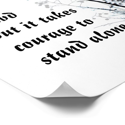 Gandhi motivierend Zitatposter zur Naturkunst Poster (Ecke)