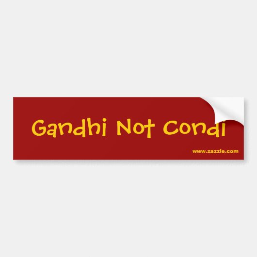 Gandhi nicht Condi Autoaufkleber (Vorne)