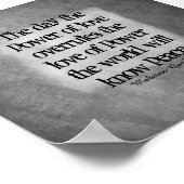 Gandhi Peace zitiert Typografie auf grau Poster (Ecke)