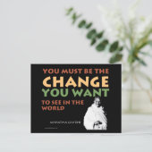 Gandhi Post Card Postkarte (Stehend Vorderseite)