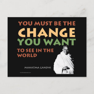 Gandhi Post Card Postkarte
