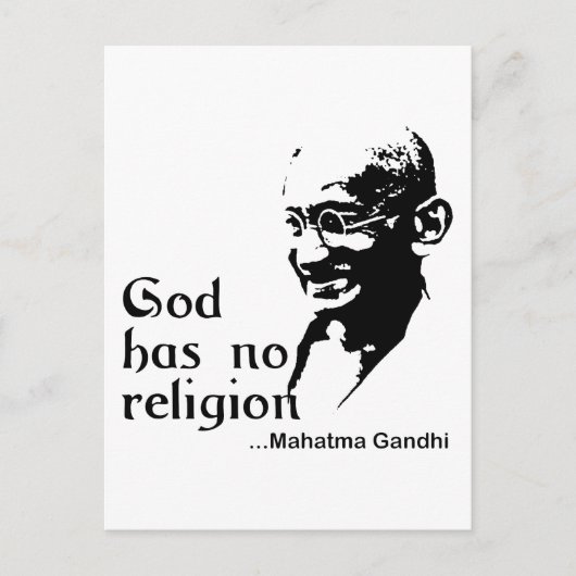 Gandhi Postkarte (Vorderseite)