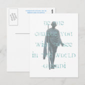 Gandhi Postkarte (Vorne/Hinten)