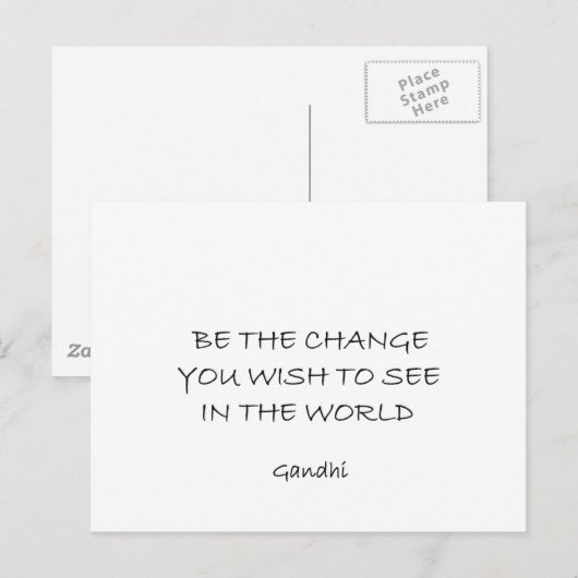 Gandhi Postkarte (Vorne/Hinten)