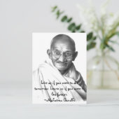 Gandhi Postkarte (Stehend Vorderseite)