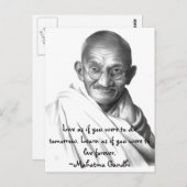 Gandhi Postkarte (Vorne/Hinten)
