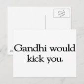 Gandhi Postkarte (Vorne/Hinten)