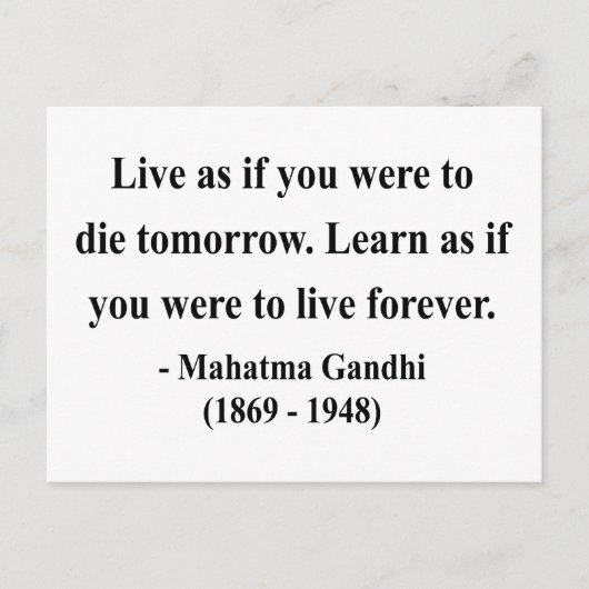 Gandhi Quote 4a Postkarte (Vorderseite)