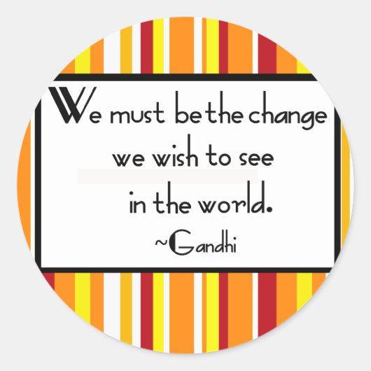 Gandhi Quote Stickers (Vorderseite)