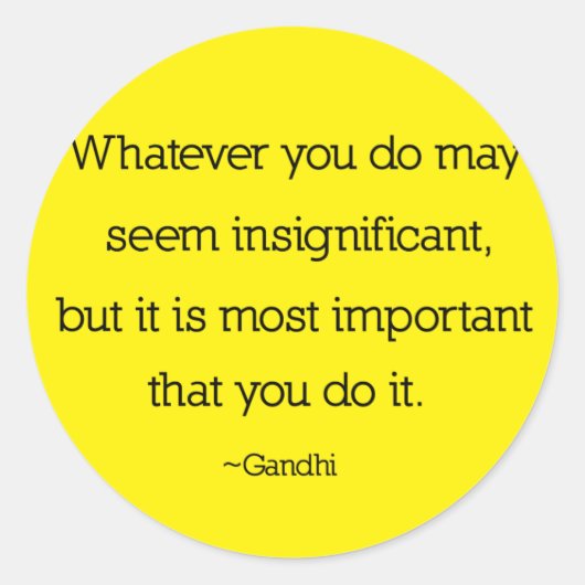 Gandhi Quote Stickers (Vorderseite)