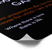 Gandhi Quotes Poster (Ecke)