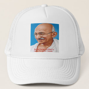 Gandhi & Sei die Veränderung Zitat Truckerkappe