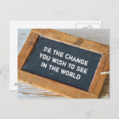 Gandhi - Sein der Wandel Postkarte (Vorne/Hinten)