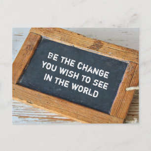 Gandhi - Sein der Wandel Postkarte