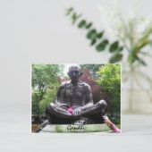 Gandhi-Statue Postkarte (Stehend Vorderseite)