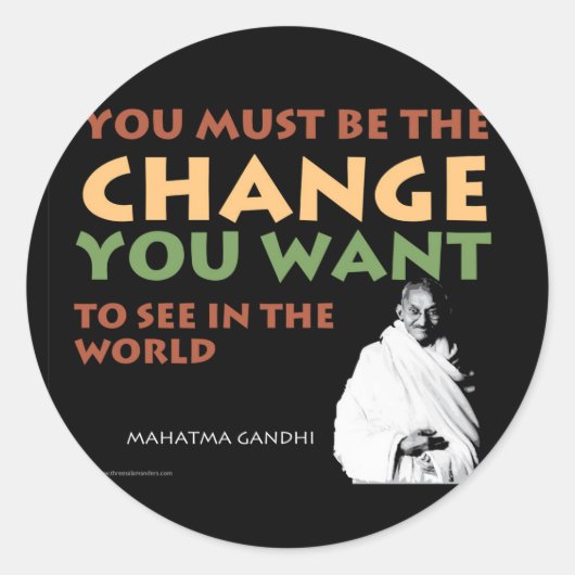 Gandhi Stickers (Vorderseite)