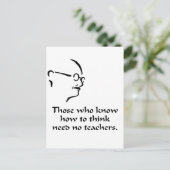 Gandhi Think Postkarte (Stehend Vorderseite)