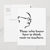 Gandhi Think Postkarte (Vorne/Hinten)