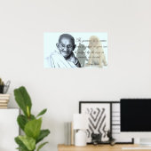 Gandhi-Tier-Zitat Poster (Heimbüro)
