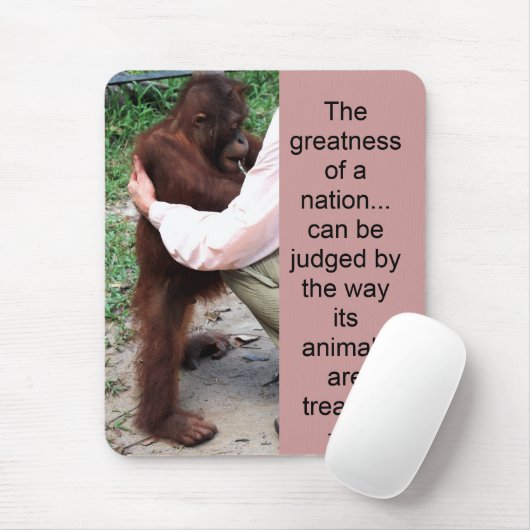 Gandhi Tierzitat Mousepad (Mit Mouse)