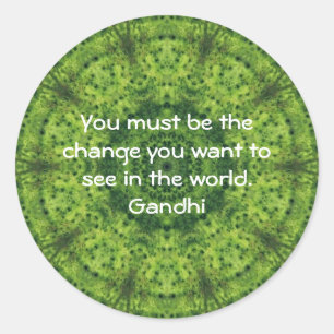 Gandhi Wisdom Quotage Sprichwort Runder Aufkleber
