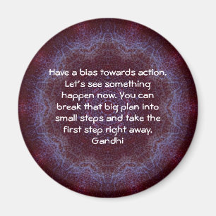 Gandhi Wisdom Quotage Sprichwort über Aktion Magnet