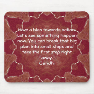 Gandhi Wisdom Quotage Sprichwort über Aktion Mousepad