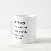 Gandhi Zitat 1a Kaffeetasse (Vorderseite Links)
