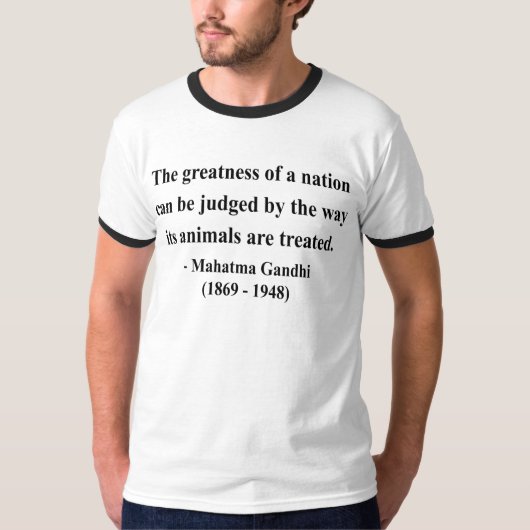 Gandhi Zitat 2a T-Shirt (Vorderseite)