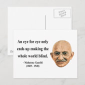 Gandhi Zitat 3b Postkarte (Vorne/Hinten)
