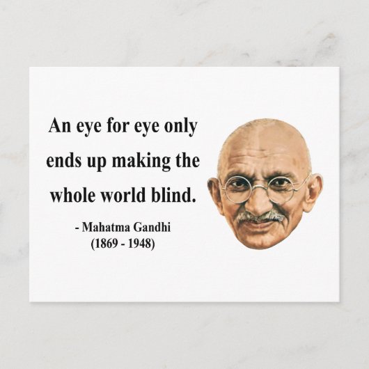 Gandhi Zitat 3b Postkarte (Vorderseite)
