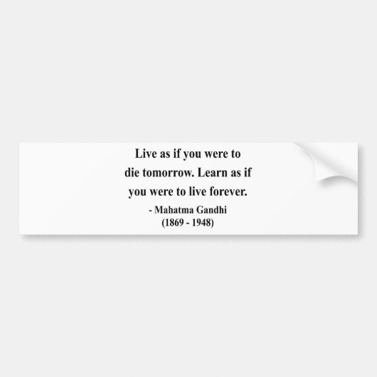 Gandhi Zitat 4a Autoaufkleber (Vorne)