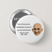 Gandhi Zitat 4b Button (Vorne & Hinten)