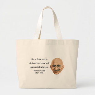 Gandhi Zitat 4b Jumbo Stoffbeutel