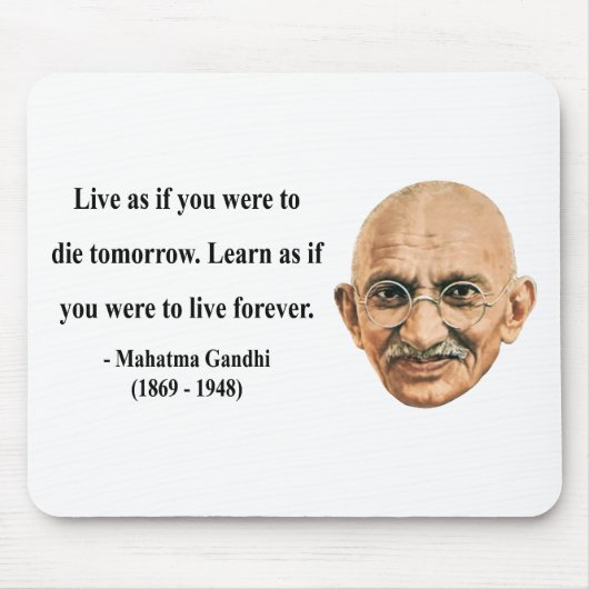 Gandhi Zitat 4b Mousepad (Vorne)