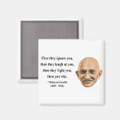 Gandhi Zitat 5b Magnet (Vorderseite/Rückseite)